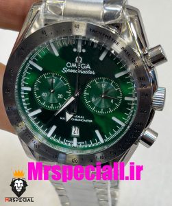 ساعت مچی مردانه امگا اسپید مستر استیل کرنوگراف صفحه سبز OMEGA Speedmaster 020790 