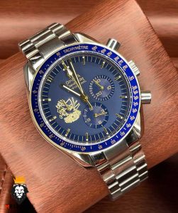 ساعت مردانه امگا اسپید مستر کرنوگراف استیل صفحه ابی OMEGA SPEEDMASTER 1479