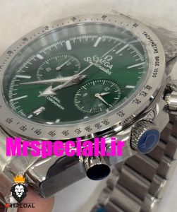 ساعت مچی مردانه امگا اسپید مستر استیل کرنوگراف صفحه سبز OMEGA Speedmaster 020790 