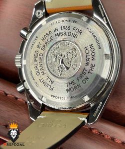 ساعت مردانه امگا اسپید مستر کرنوگراف چرم قهوه ای صفحه مشکی OMEGA SPEEDMASTER 1478