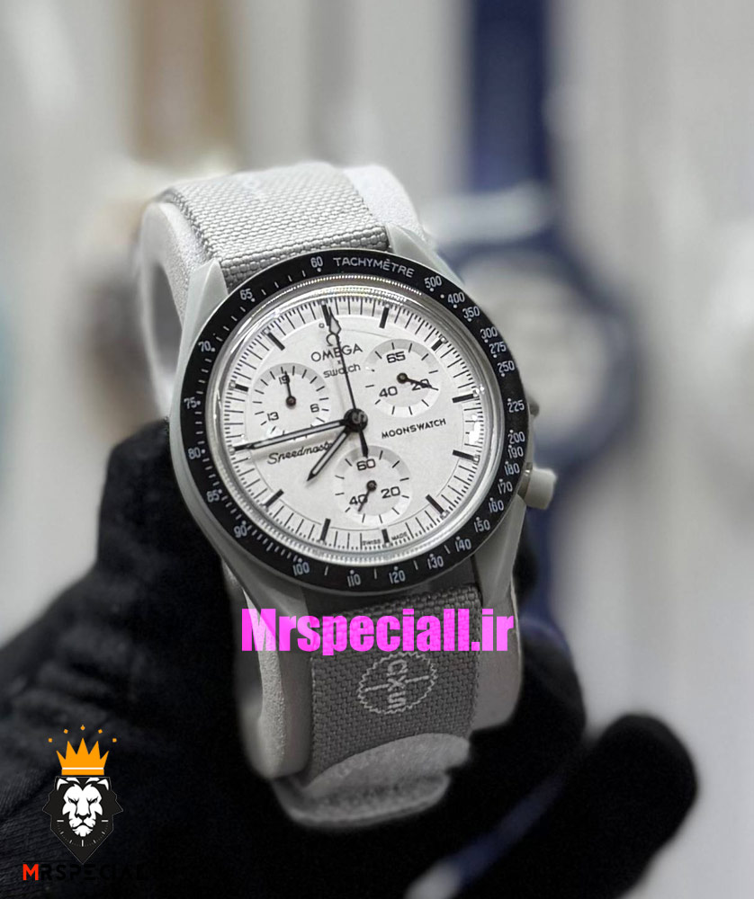 ساعت امگا سواچ اسنوپی کرنوگراف طوسی 021500 MOONSWATCH Grey