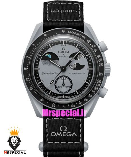 ساعت امگا سواچ کرنوگراف طوسی مشکی 021386 MOONSWATCH