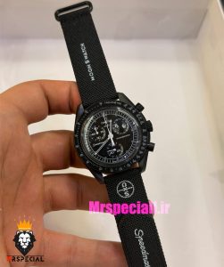 ساعت امگا سواچ اسنوپی کرنوگراف مشکی 021499 MOONSWATCH Black 