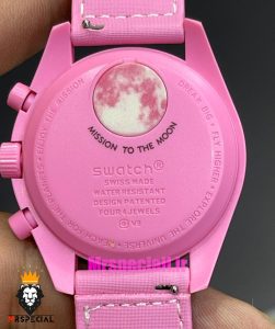 ساعت امگا سواچ زنانه کرنوگراف صورتی 021387 MOONSWATCH