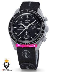 ساعت امگا سواچ اسپید مستر کرنوگراف مشکی طوسی 021503 MOONSWATCH Black Grey