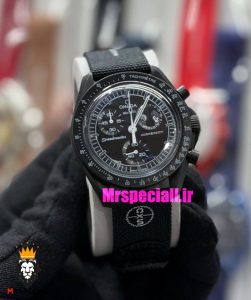 ساعت امگا سواچ اسنوپی کرنوگراف مشکی 021499 MOONSWATCH Black 