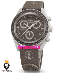 ساعت امگا سواچ اسپید مستر کرنوگراف قهوه ای 021502 MOONSWATCH Dark Brown