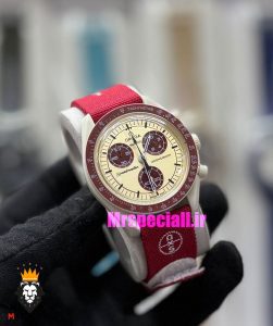 ساعت امگا سواچ اسپید مستر کرنوگراف 021505 MOONSWATCH Bordeaux Light Grey