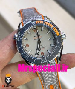 ساعت امگا سیمستر مردانه اتوماتیک بند برزنتی طوسی صفحه طوسی OMEGA SEAMASTER 01242