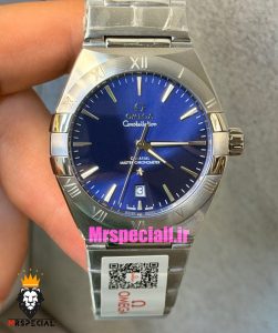 ساعت مردانه امگا کانسلیشن اتوماتیک استیل صفحه ابی OMEGA constllation 021632