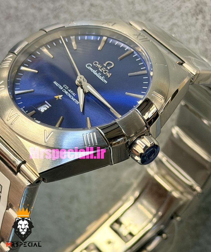 ساعت مردانه امگا کانسلیشن اتوماتیک استیل صفحه ابی OMEGA constllation 021632