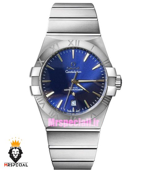 ساعت مردانه امگا کانسلیشن اتوماتیک استیل صفحه ابی OMEGA constllation 021632