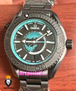 ساعت امگا مردانه سیمستر اتوماتیک مشکی صفحه مشکی OMEGA SEAMASTER Planet Ocean 021637