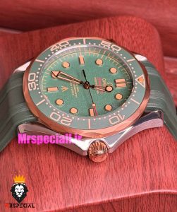 ساعت امگا مردانه سیمستر اتوماتیک رابر سبز صفحه سبز OMEGA SEAMASTER 021638