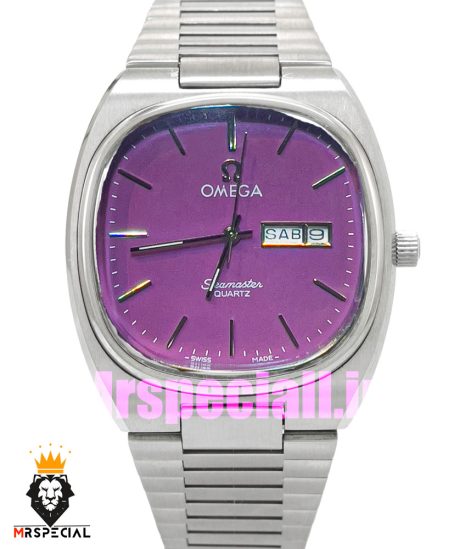 ساعت امگا سیمستر زنانه کوارتز استیل صفحه بنفشOMEGA SEAMASTER 020777