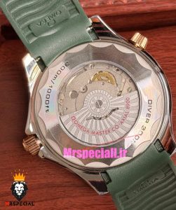 ساعت امگا مردانه سیمستر اتوماتیک رابر سبز صفحه سبز OMEGA SEAMASTER 021638