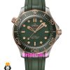 ساعت امگا مردانه سیمستر اتوماتیک رابر سبز صفحه سبز OMEGA SEAMASTER 021638
