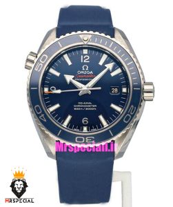 ساعت امگا مردانه سیمستر اتوماتیک رابر سورمه ای صفحه سورمه ای OMEGA SEAMASTER Planet Ocean 016626