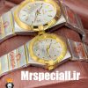 ساعت ست امگا مدل کانسلیشن دورنگ طلایی صفحه نقره ای کیفیت مستر OMEGA constllation 020758