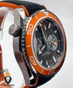ساعت امگا سیمستر مردانه کرنوگراف بند برزنتی صفحه مشکی OMEGA Seamaster 01341