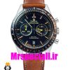 ساعت مچی مردانه امگا اسپید مستر کرنوگراف مشکی بند چرم OMEGA Speedmaster 01201