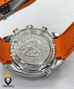 ساعت امگا سیمستر مردانه کرنوگراف بند برزنتی صفحه مشکی OMEGA Seamaster 01341