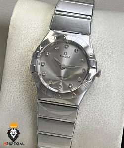 ساعتمچی زنانه امگا کانسلیشن کوارتز استیل صفحه طوسی OMEGA CONSTELLATION 01540