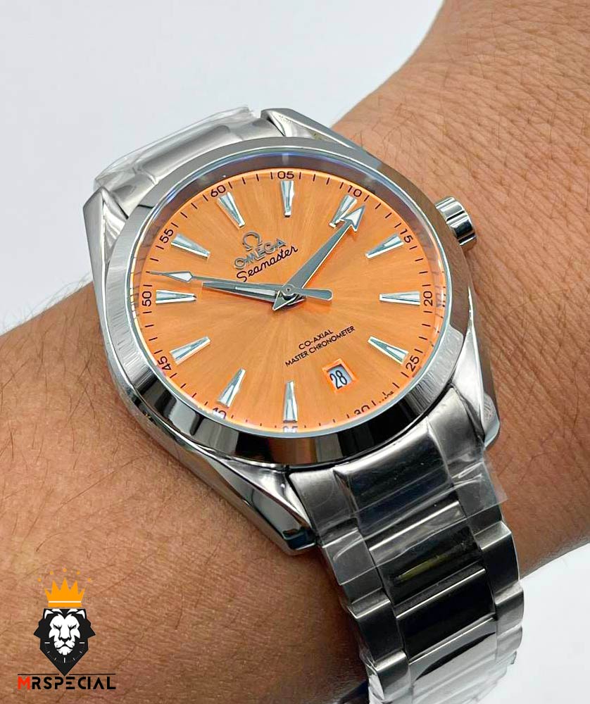 ساعت مچی امگا مردانه سیمستر اتوماتیک استیل صفحه نارنجی OMEGA SEAMASTER 01601