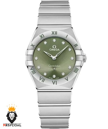 ساعت زنانه امگا کانسلیشن کوارتز استیل صفحه سبز OMEGA CONSTELLATION 01546