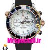 ساعت امگا سیمستر مردانه کرنوگراف بند چرم صفحه سفید OMEGA Seamaster 020786