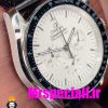 ساعت مچی مردانه امگا اسپید مستر کرنوگراف بند چرم صفحه سفید OMEGA Speedmaster moonwatch 020662