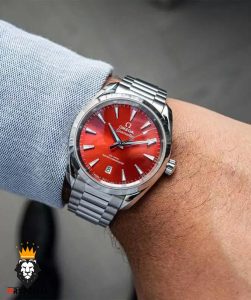 ساعت مچی امگا مردانه سیمستر اتوماتیک استیل صفحه قرمز OMEGA SEAMASTER 01598