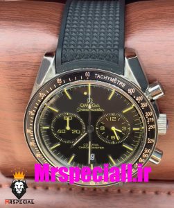 ساعت مچی مردانه امگا اسپید مستر کرنوگراف بند رابر صفحه مشکی omega speedmaster dark side of the moon 020663