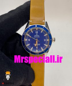 ساعت مردانه امگا سیمستر اتوماتیک چرم صفحه ابی OMEGA SEAMASTER 300 Co-Axial 020668 