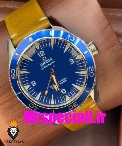 ساعت مردانه امگا سیمستر اتوماتیک چرم صفحه ابی OMEGA SEAMASTER 300 Co-Axial 020668 