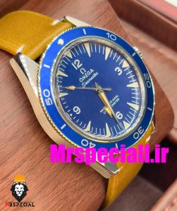 ساعت مردانه امگا سیمستر اتوماتیک چرم صفحه ابی OMEGA SEAMASTER 300 Co-Axial 020668 