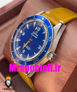 ساعت مردانه امگا سیمستر اتوماتیک چرم صفحه ابی OMEGA SEAMASTER 300 Co-Axial 020668 