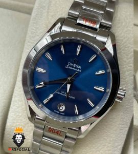 ساعت زنانه امگا سیمستر اتوماتیک استیل صفحه ابی OMEGA SEAMASTER 01557