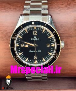 ساعت مردانه امگا سیمستر اتوماتیک استیل صفحه مشکی OMEGA SEAMASTER 300 Co-Axial 020667