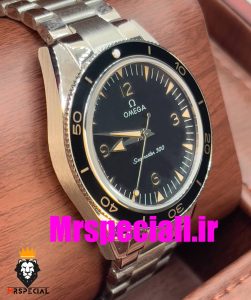 ساعت مردانه امگا سیمستر اتوماتیک استیل صفحه مشکی OMEGA SEAMASTER 300 Co-Axial 020667