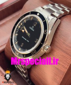 ساعت مردانه امگا سیمستر اتوماتیک استیل صفحه مشکی OMEGA SEAMASTER 300 Co-Axial 020667