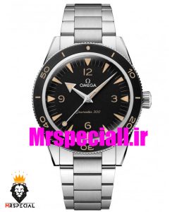 ساعت مردانه امگا سیمستر اتوماتیک استیل صفحه مشکی OMEGA SEAMASTER 300 Co-Axial 020667