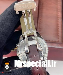 ساعت مچی مردانه امگا اسپیدمستر کرنوگراف بند چرم قرمز صفحه قرمز OMEGA SPEEDMASTER 0931