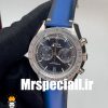 ساعت مچی مردانه امگا اسپیدمستر کرنوگراف بند چرم ابی صفحه ابی OMEGA SPEEDMASTER 0932