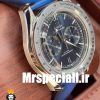 ساعت مچی مردانه امگا اسپیدمستر کرنوگراف بند چرم ابی صفحه ابی OMEGA SPEEDMASTER 0932