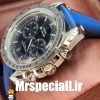 ساعت مچی مردانه امگا اسپیدمستر کرنوگراف بند چرم ابی صفحه ابی OMEGA SPEEDMASTER 0932