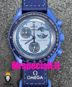 ساعت امگا سواچ ماموریت به ماه سوپر ابی 020772 OmegaSwatch Moonswatch Mission to Super Blue Moonphase ‏