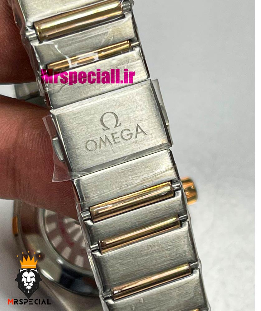 ساعت امگا مردانه مدل کانسلیشن دو رنگ رزگلد صفحه ابی OMEGA Constllation Co-Axial 021214
