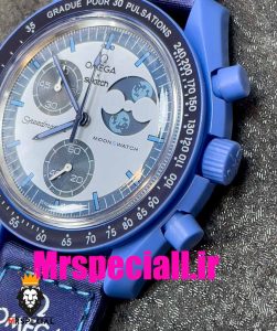 ساعت امگا سواچ ماموریت به ماه سوپر ابی 020772 OmegaSwatch Moonswatch Mission to Super Blue Moonphase ‏