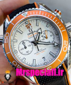 ساعت امگا سیمستر مردانه کرنوگراف بند برزنتی صفحه سفید OMEGA Seamaster 020787